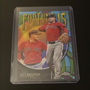 Topps Chrome Alex Bregman Baseball Card - Red, Blue, Yellow, Green